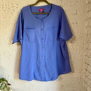 Vintage Woman Within Vibrant Blue Blouse